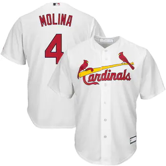 mens yadier molina white st louis cardinals big and tall re